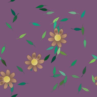 yaz çiçekleri arka plan, vektör illüstrasyonu