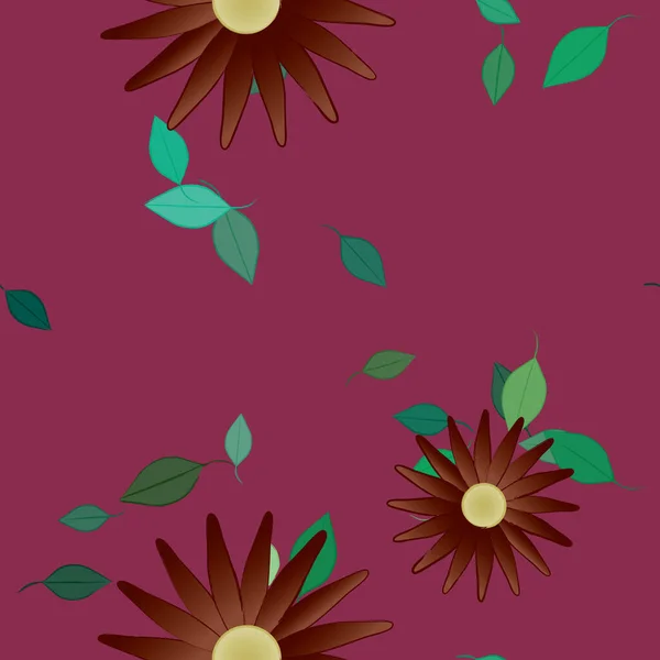 Zomer Bloemen Achtergrond Vector Illustratie — Stockvector