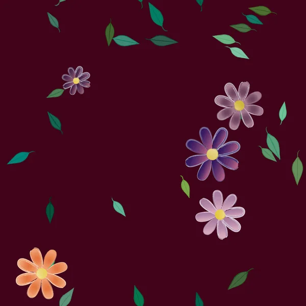 Flores Sin Costura Florecen Fondo Pantalla Vector Ilustración Hermoso Fondo — Archivo Imágenes Vectoriales