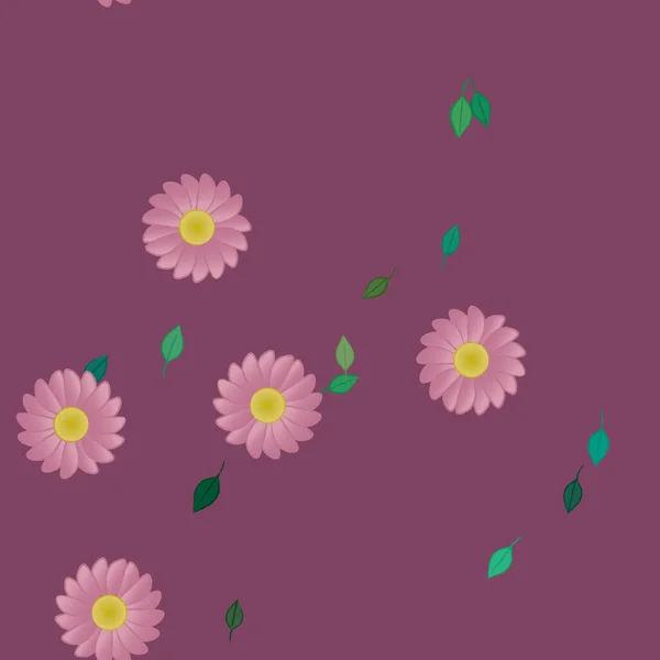 Blommor Vektor Illustration Vacker Botanisk Bakgrund — Stock vektor