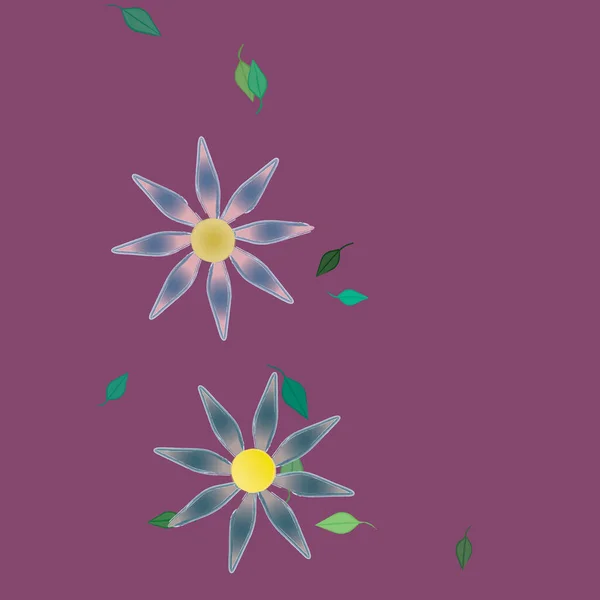 Fleurs Botaniques Abstraites Motif Fond Illustration Vectorielle Florale — Image vectorielle