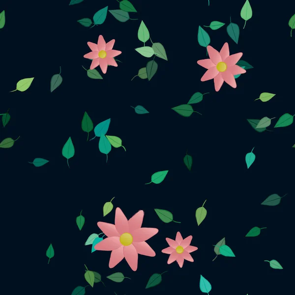 Květinové Pozadí Květiny Vektorové Ilustrace — Stockový vektor