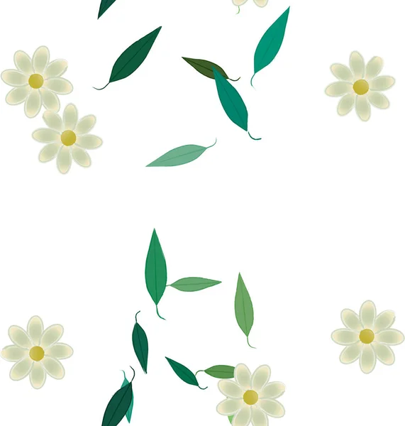 Çiçek Arkaplanı Çiçek Desenli Arkaplan Vektör Illüstrasyonu — Stok Vektör