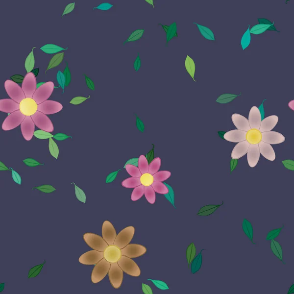 Fleurs Été Fond Illustration Vectorielle — Image vectorielle