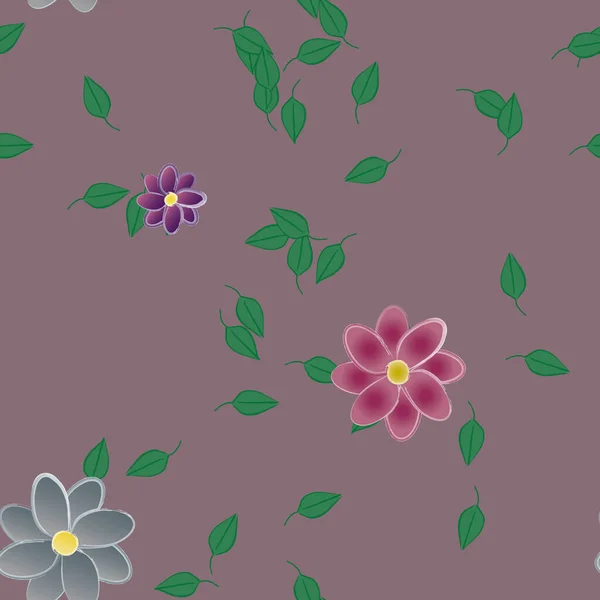 花の植物の背景花のベクターイラスト — ストックベクタ