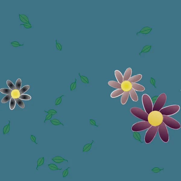 Fleurs Été Fond Illustration Vectorielle — Image vectorielle