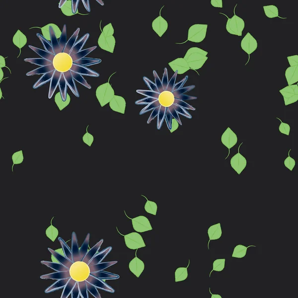 Fundo Padrão Flores Ilustração Vetorial — Vetor de Stock