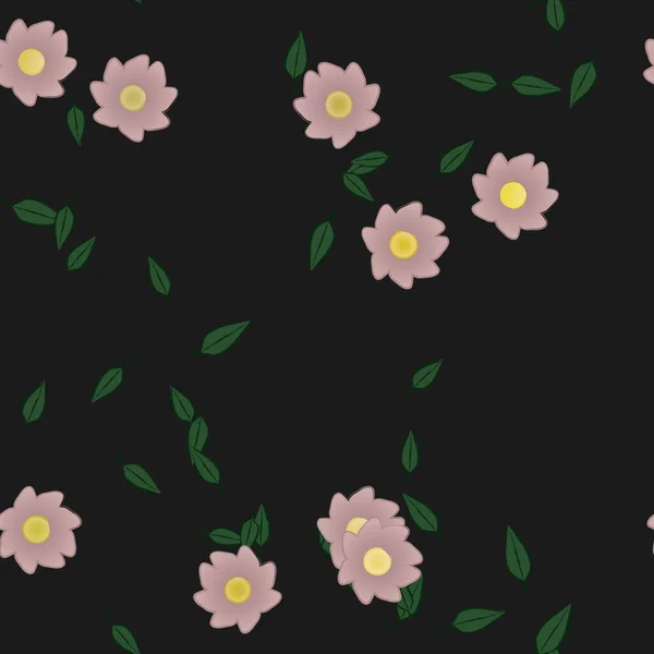 Sommar Blommor Bakgrund Vektor Illustration — Stock vektor