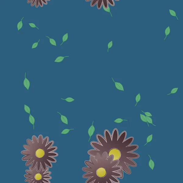 Bloemen Bloei Behang Vector Illustratie Mooie Botanische Achtergrond — Stockvector