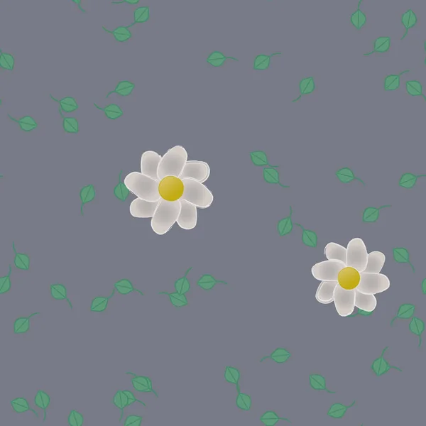 Botanische Bloemen Patroon Achtergrond Vector Illustratie — Stockvector
