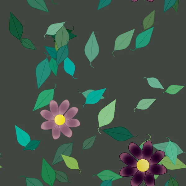 Schöne Botanische Hintergrund Blumen Vektor Illustration — Stockvektor