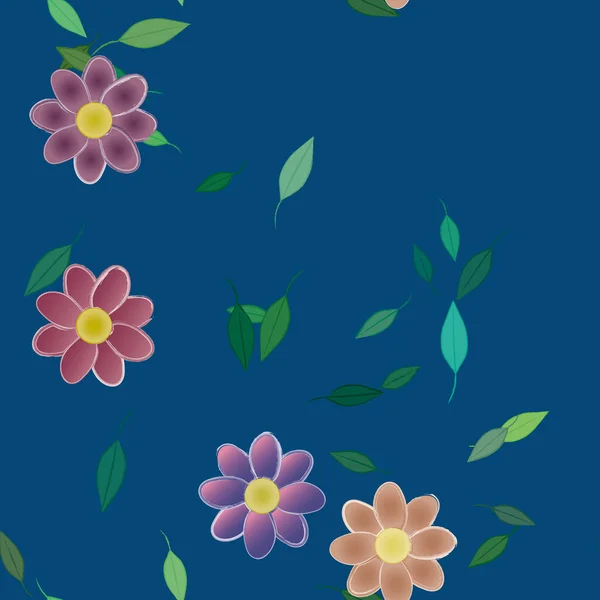 Blumen Vektor Illustration Schönen Botanischen Hintergrund — Stockvektor