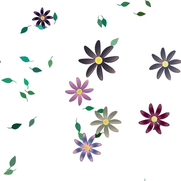 Sommer Blumen Hintergrund Vektor Illustration — Stockvektor