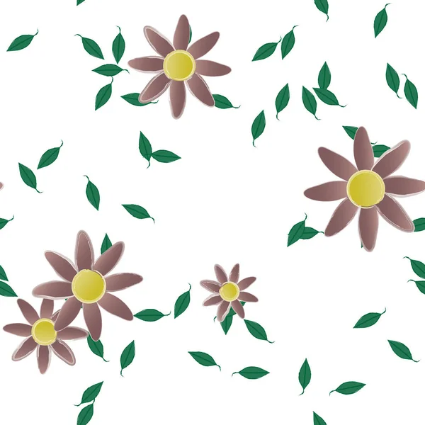 Fleurs Été Fond Illustration Vectorielle — Image vectorielle