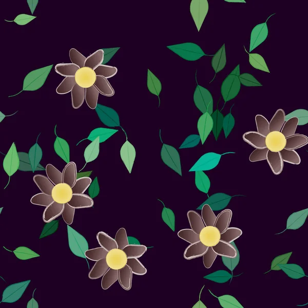 Blumen Muster Hintergrund Vektor Illustration — Stockvektor