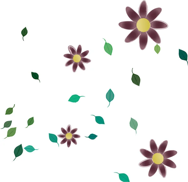 Sommer Blumen Hintergrund Vektor Illustration — Stockvektor