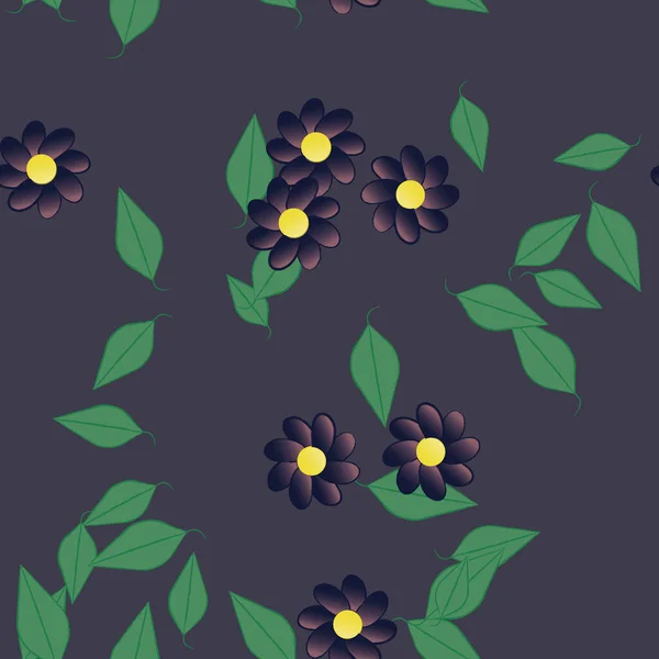 Flores Verano Fondo Vector Ilustración — Vector de stock