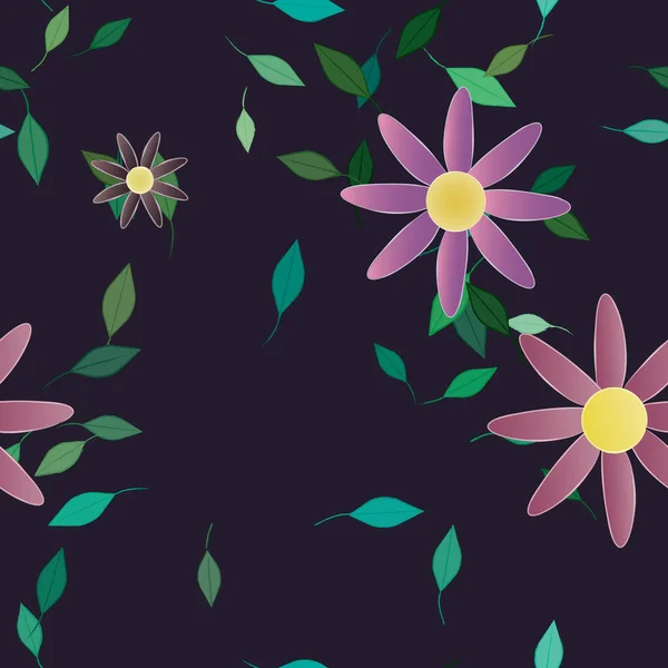 Motif Floral Fond Illustration Vectorielle — Image vectorielle