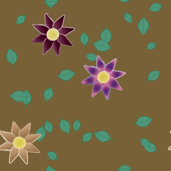 Fondo Patrón Floral Ilustración Vectorial — Vector de stock