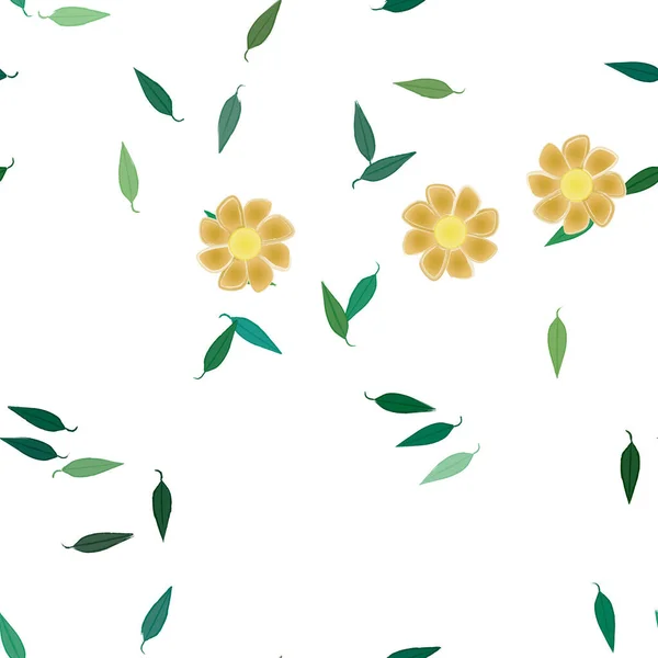 Resumo Fundo Padrão Flores Botânicas Ilustração Vetorial Floral — Vetor de Stock