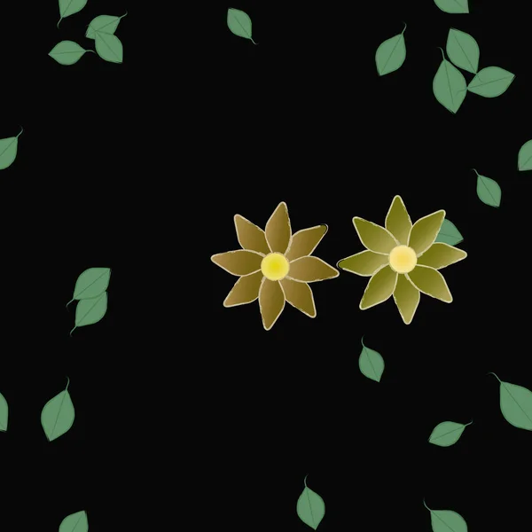 花のベクターイラスト美しい植物の背景 — ストックベクタ