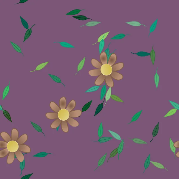 Flores Verano Fondo Vector Ilustración — Archivo Imágenes Vectoriales