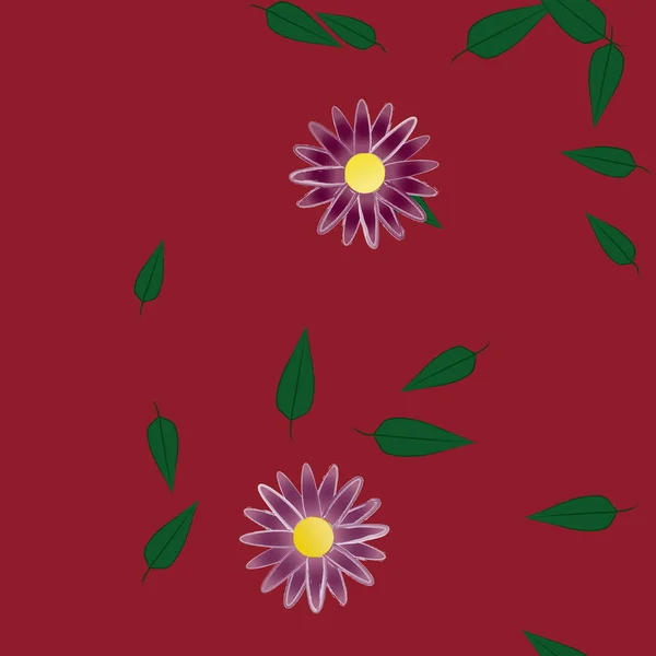 Vacker Botanisk Bakgrund Blommor Vektor Illustration — Stock vektor