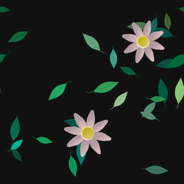 Abstrakte Botanische Blumen Muster Hintergrund Florale Vektor Illustration — Stockvektor