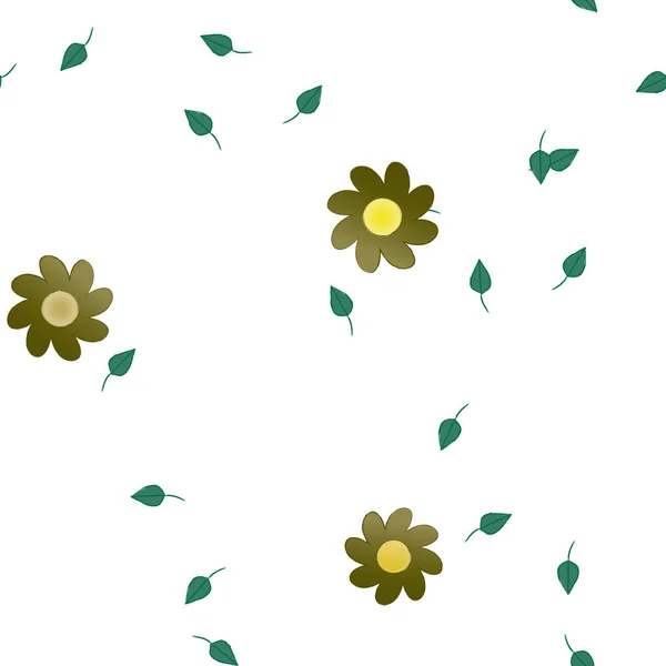 Flores Verão Fundo Ilustração Vetorial —  Vetores de Stock