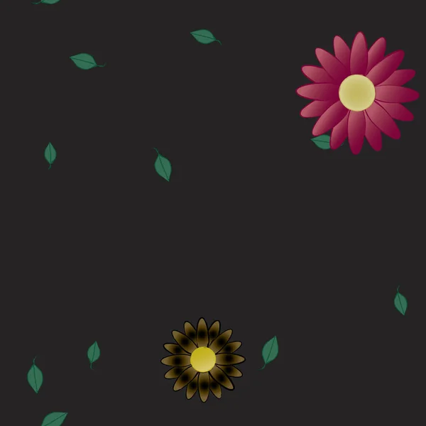 Blumen Muster Hintergrund Vektor Illustration — Stockvektor
