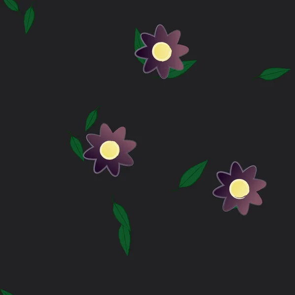 Bezešvé Květiny Květinové Tapety Vektorové Ilustrace Krásné Botanické Pozadí — Stockový vektor