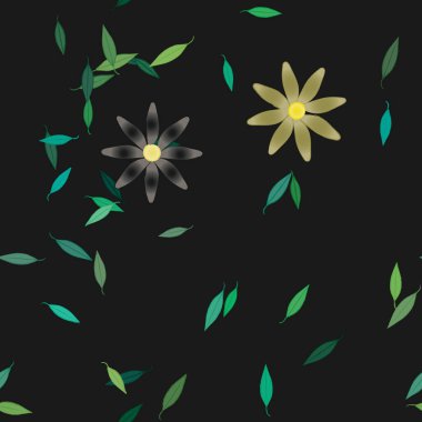 yaz çiçekleri arka plan, vektör illüstrasyonu