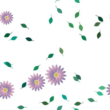 soyut botanik çiçek desenli arkaplan, çiçek vektör çizimi