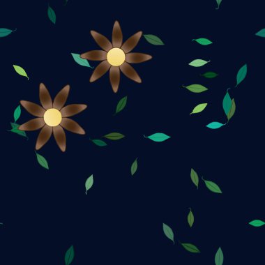 yaz çiçekleri arka plan, vektör illüstrasyonu