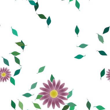 Renkli çiçek arkaplanı, çiçek vektör illüstrasyonu