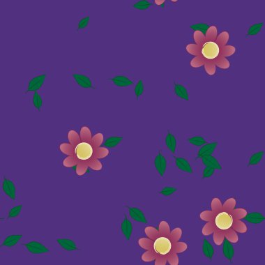 Çiçek yaprakları, çiçekler duvar kağıtları, vektör illüstrasyonları..