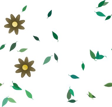 yaz çiçekleri arka plan, vektör illüstrasyonu