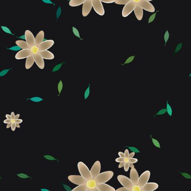 yaz çiçekleri arka plan, vektör illüstrasyonu