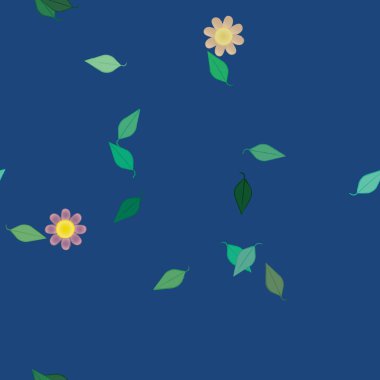 Çiçek süsü arka planı, çiçek vektör illüstrasyonu