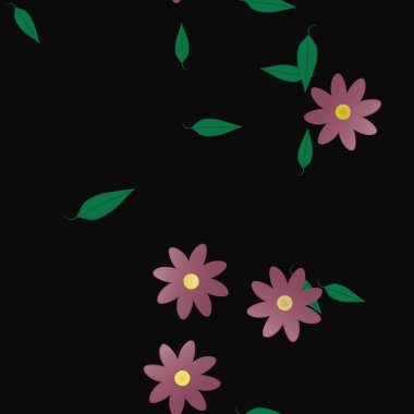 yaz çiçekleri arka plan, vektör illüstrasyonu