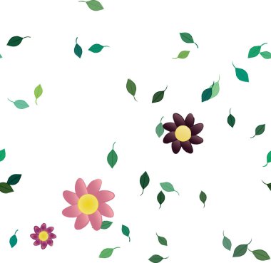 yaz çiçekleri arka plan, vektör illüstrasyonu