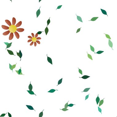 yaz çiçekleri arka plan, vektör illüstrasyonu