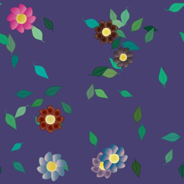yaz çiçekleri arka plan, vektör illüstrasyonu
