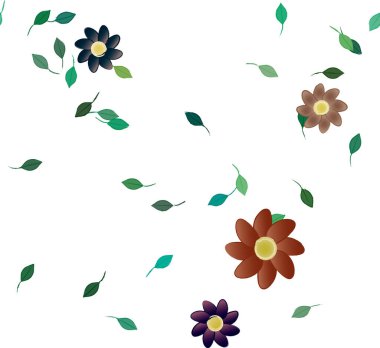 Renkli çiçek arkaplanı, çiçek vektör illüstrasyonu