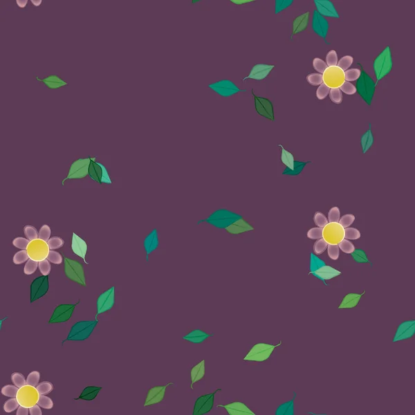 Beautiful Botanical Background Flowers Vector Illustration — Stock Vector