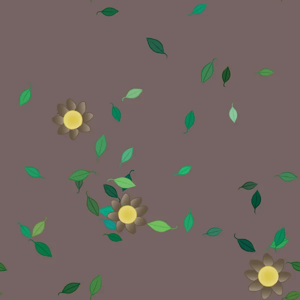 Bloesem Gebladerte Bloemen Bloei Behang Vector Illustratie — Stockvector