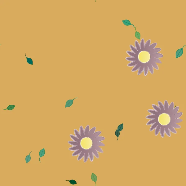 Sommer Blumen Hintergrund Vektor Illustration — Stockvektor