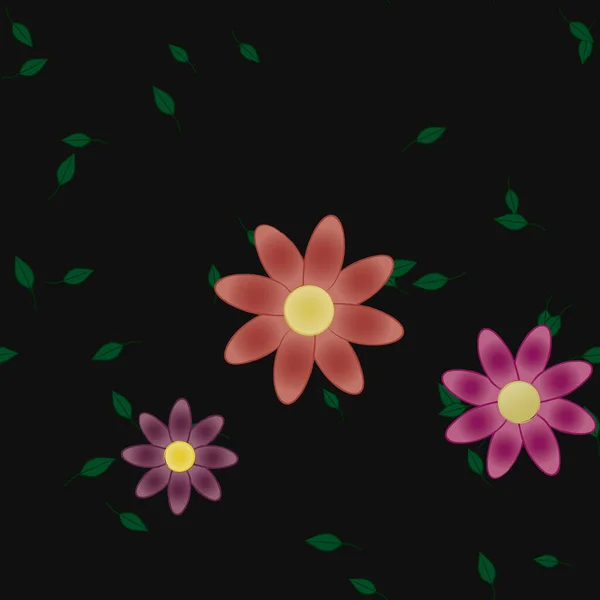 Sommar Blommor Bakgrund Vektor Illustration — Stock vektor