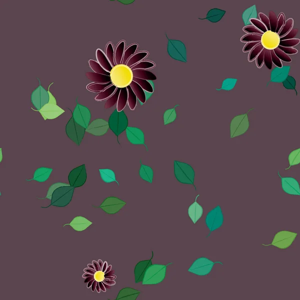 Naadloze Bloemen Bloei Behang Vector Illustratie Mooie Botanische Achtergrond — Stockvector