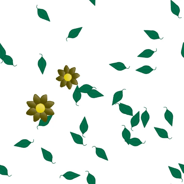 Fundo Padrão Flores Ilustração Vetorial — Vetor de Stock